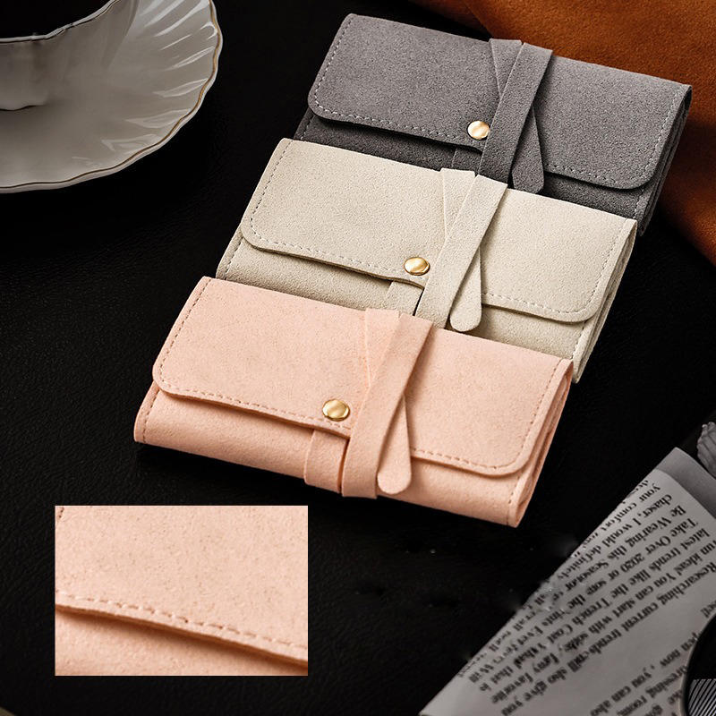 Fashion Women Leather Travel Jewelry Organizer Bag Portable Compact Case for Necklace Earring Ring Storage