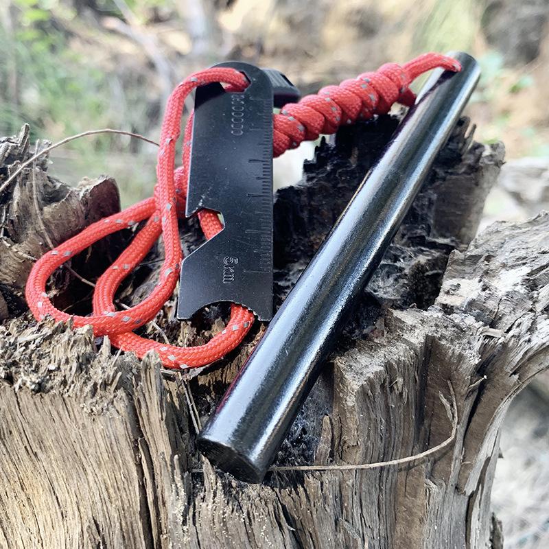 Magnesium Rod Fire Starter with Scraper - Outdoor Survival & Camping Tool