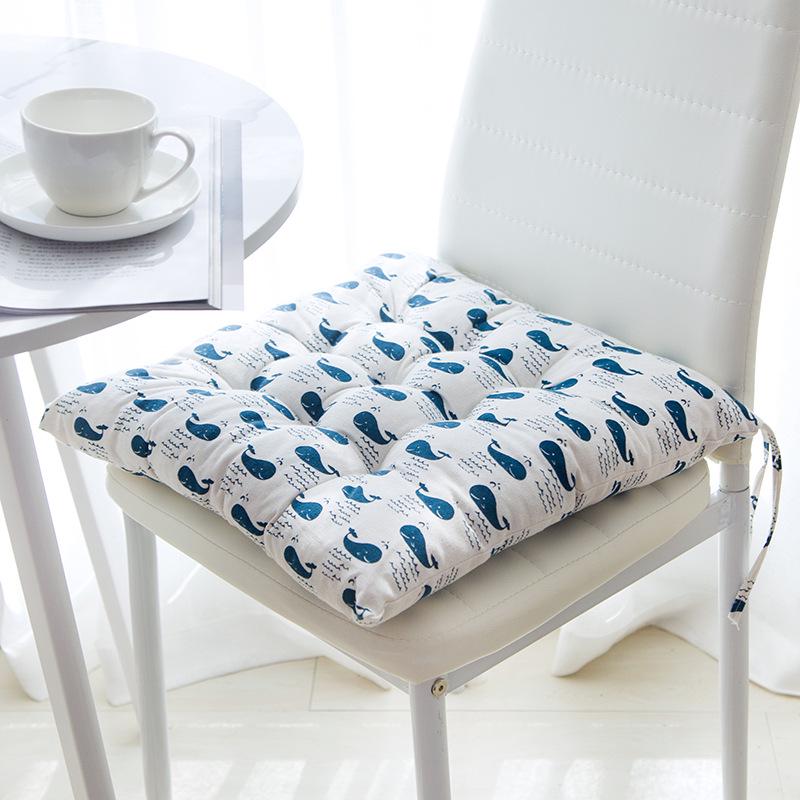 18 Patterns Square Cushion With Strap Not Deformed Tatami Mats Sofa Back Cushion Thick Classroom Seat Pads Stool Chair Cushion