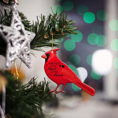 Red Priest Pendant Realistic Print Tag Bird Decor Letter Christmas Decor Colorfast Hanging Car Window