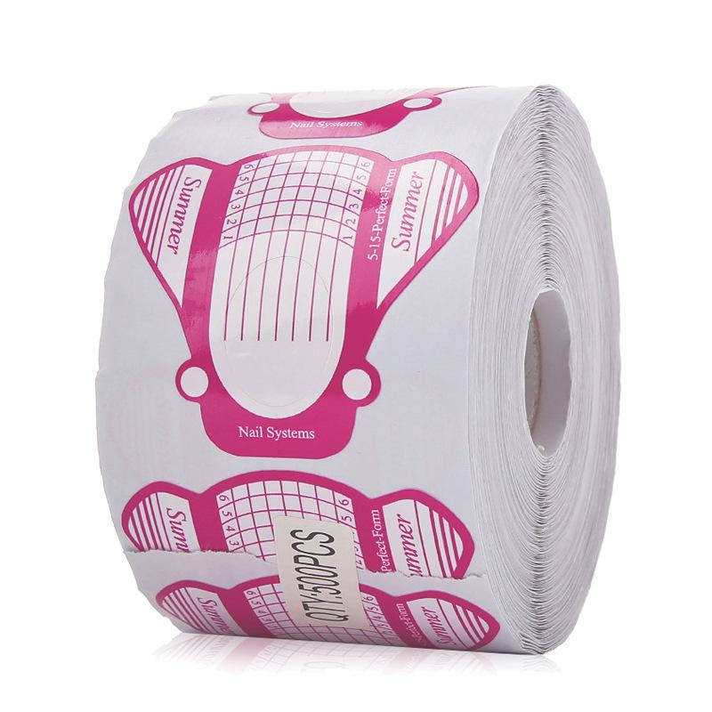 

Rose Red Nail Art Fly-Shaped Paper Holders (500 pcs) for Crystal Gel Polish and Nail Extension.