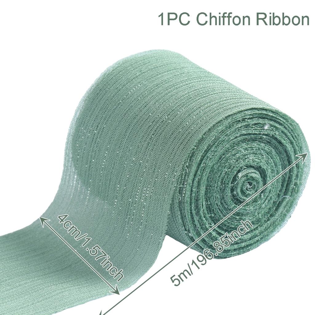 4CMx5M Handgefertigtes Satin-Chiffon-Seidenband mit ausgefransten Kanten zum Verpacken von Hochzeitseinladungen, für Sträuße, Dekorationen für Geburtstagsfeiern, Geschenke