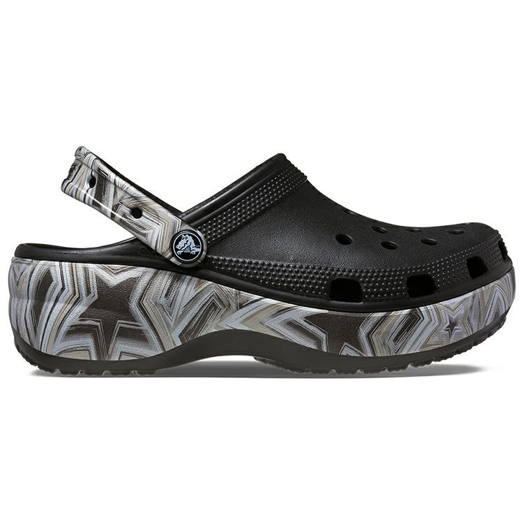 Crocs Women Multicolor Black Classic Clog EVA Outdoor Breathable Clogs 208123-0C4