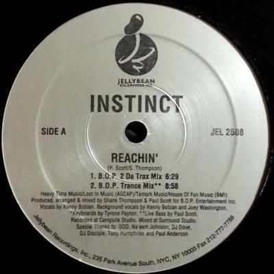 12inch Record INSTINCT - Reachin' JEL2508 Jellybean Recor 1996 US Dance & Electronica Used