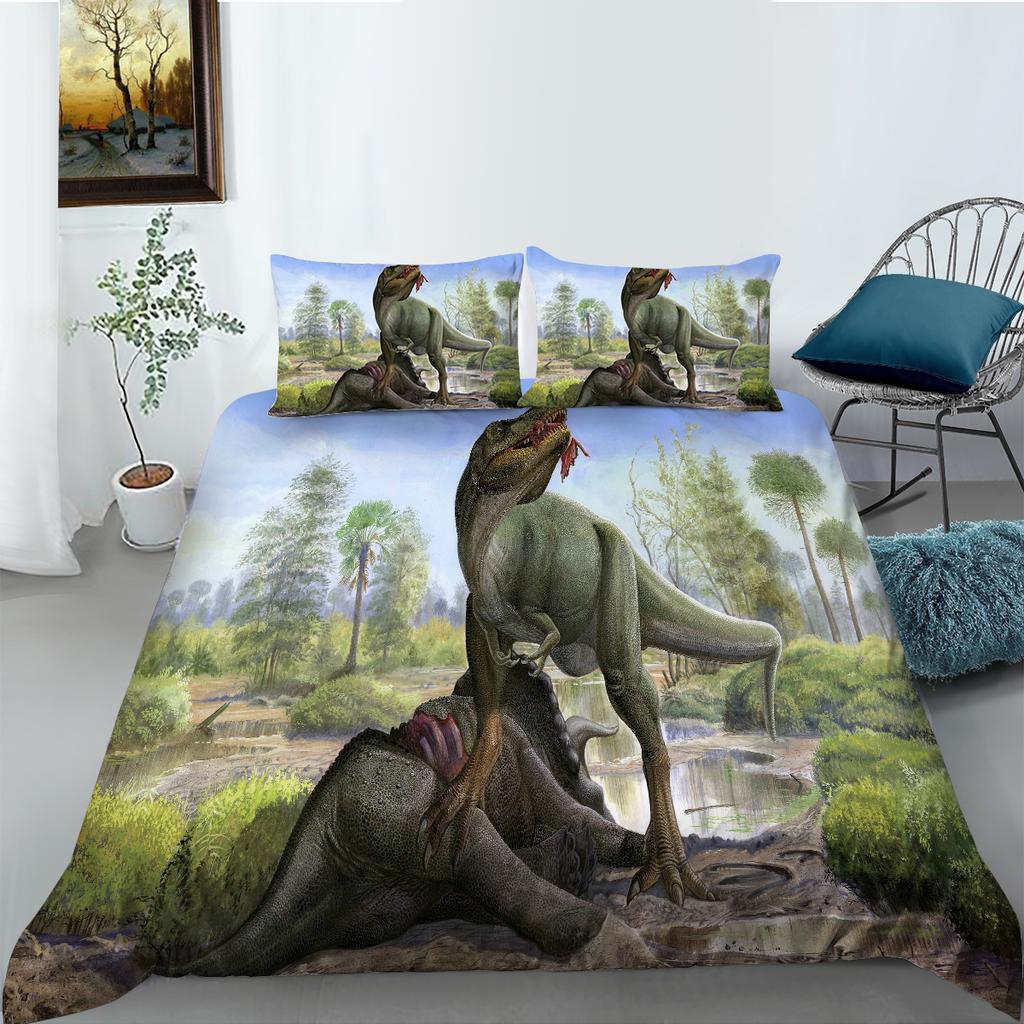 3D svět dinosaurů povlečení do ložnice povlak na přikrývku s dinosaury