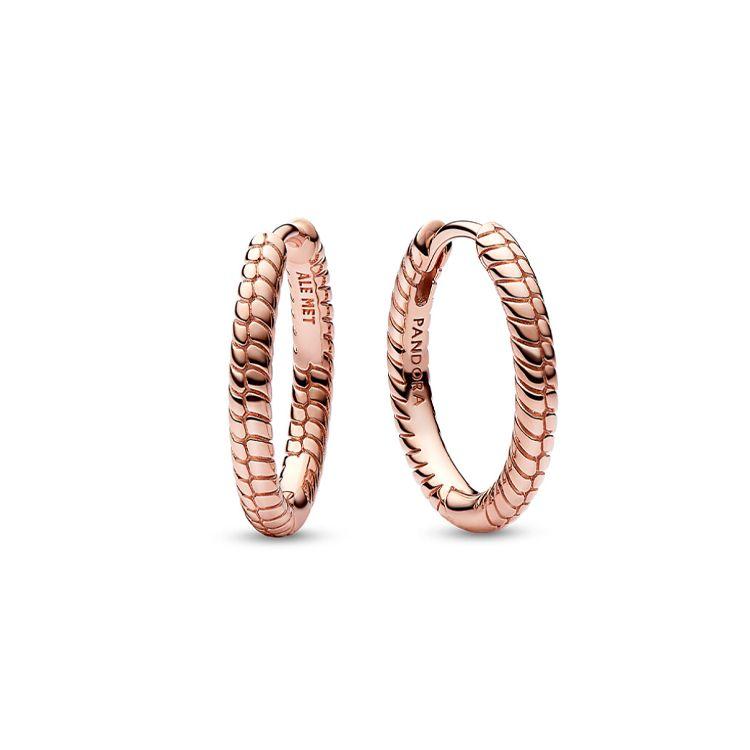 Pandora Letter Logo 925 Silver Rose Gold Plated Earrings Women earrings 282728C00 Box