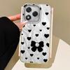 Retro Green Love Heart Bow Feather Texture Phone Case for Honor 400 200 Smart Pro Magic7 6 5 Lite X9a X9c X8b X8a X8c X7c Cover