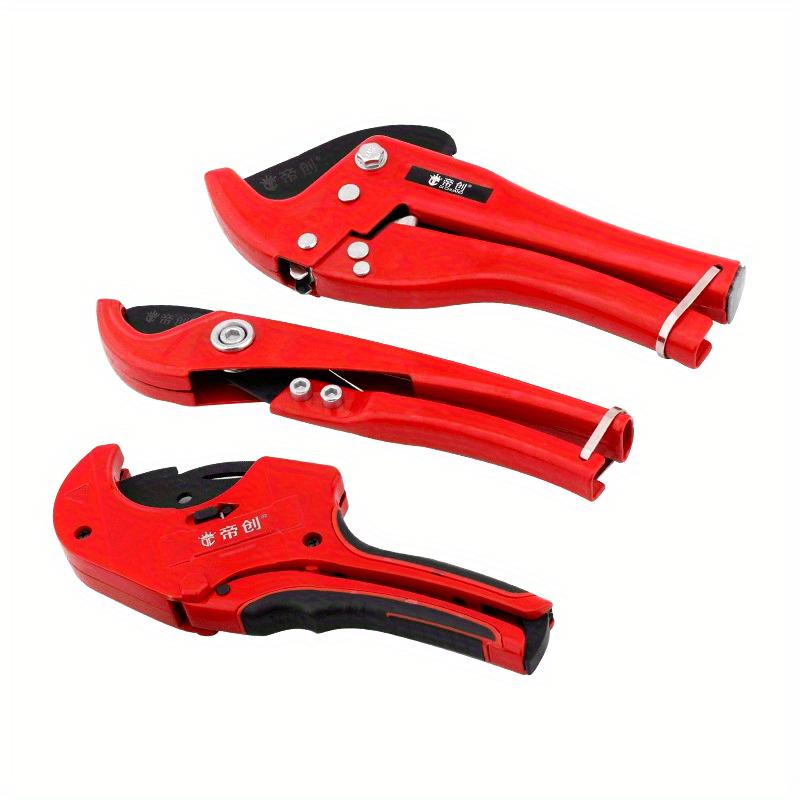 [Tagliatubi Rosso] Tagliatubi in PVC Rosso Durevole con Lama a Rilascio Rapido | Forbici Ergonomiche per Tubi in Alluminio e Plastica
