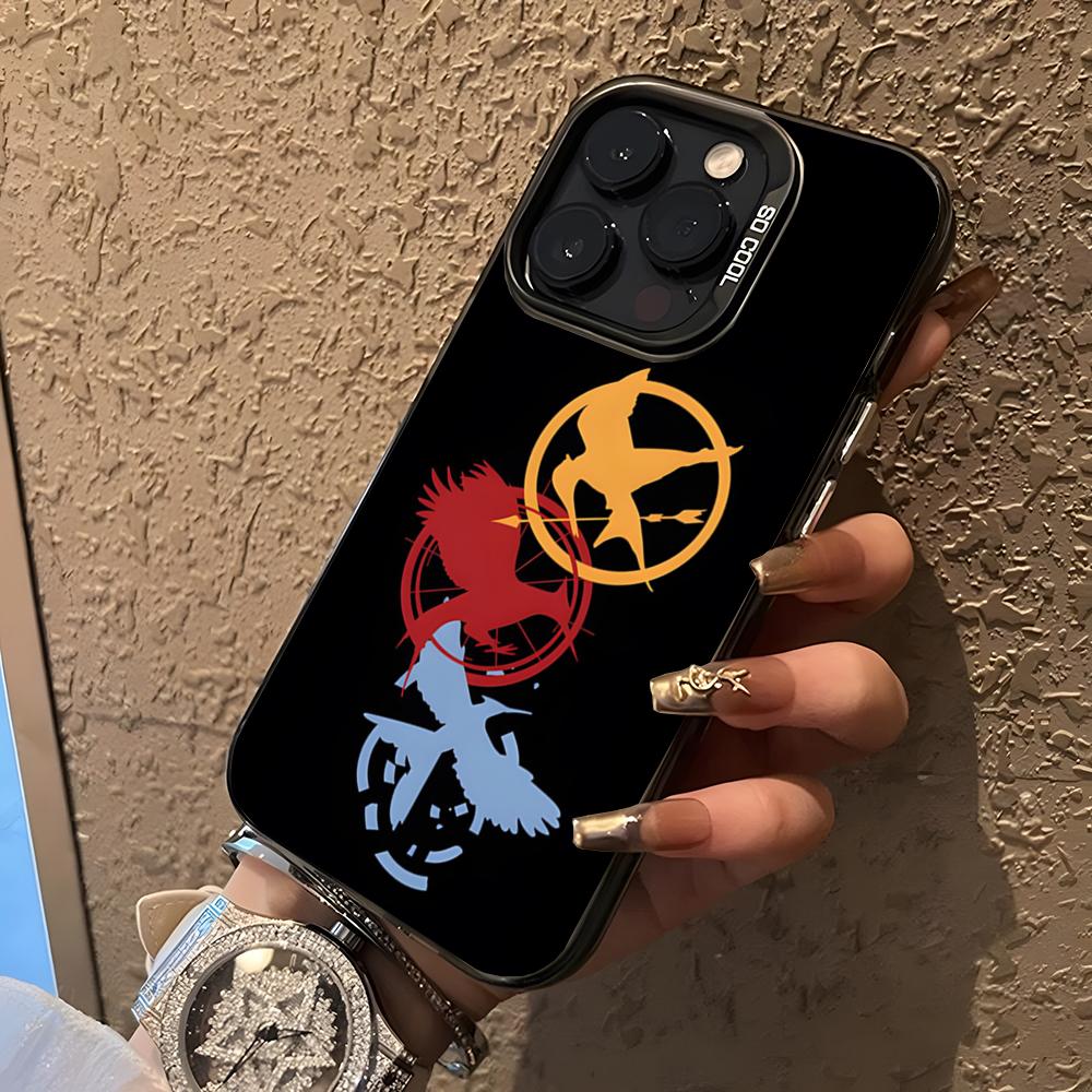 Film The H-Hunger Games Phone Case For 17 Pro Max IPhone 16 Pro Max 15 14 Plus 12 13 X XS Max 11 Colorful Silver Cover