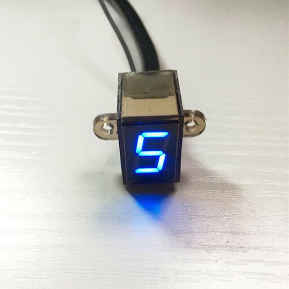 High Quality LED Blue Gear Indicator for Motorcycle Motorcycle Shift Clutch Lever Gauge Blue LED Display 0 6 Speed