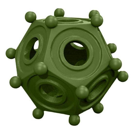 

Древнеримский додекаэдр украшение 3D-печатный полый додекаэдр историческое украшение коллекционные подарки для него любителям истории зелёный