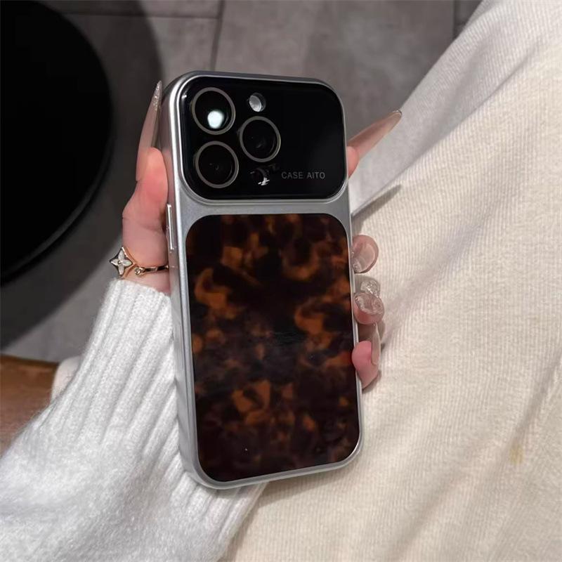 

iPhone 17 Pro Case - Retro Leopard Print, Fits 16 Pro & 15 Pro, Large Window Compatible iPhone 15 [6.1 inches]