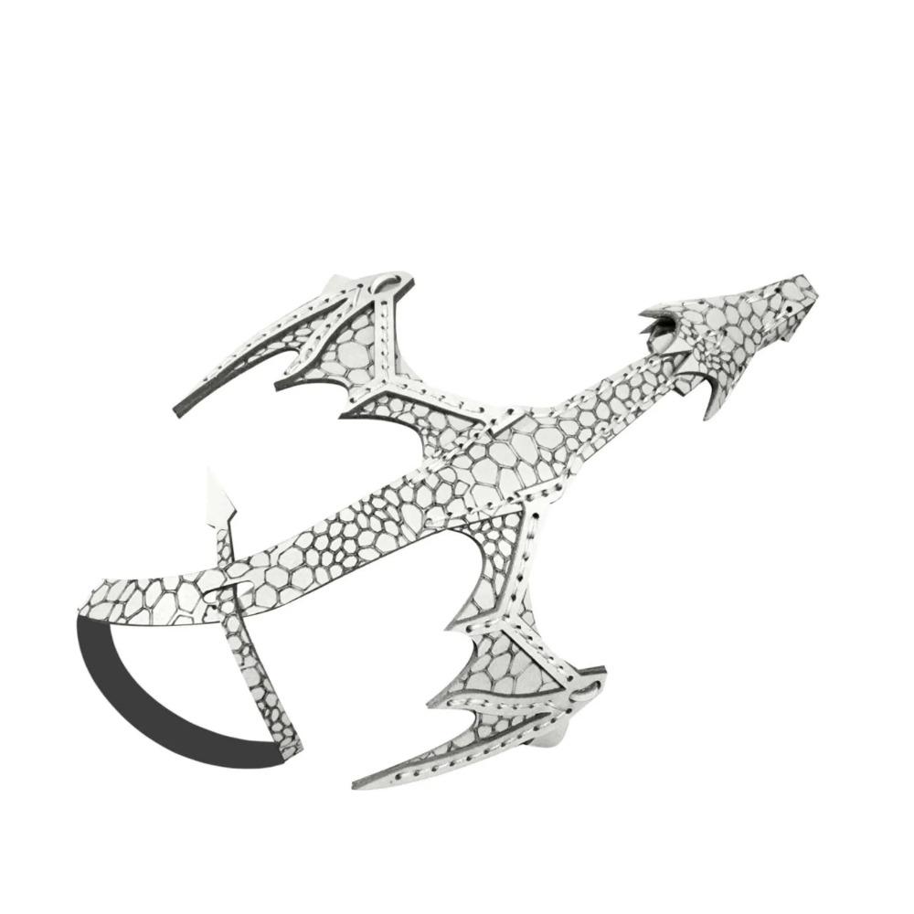 

PU Leather Leather Bracelet Braided Design Dragon Bracelet Hand Dragon Mittens Cosplay Accessories білий