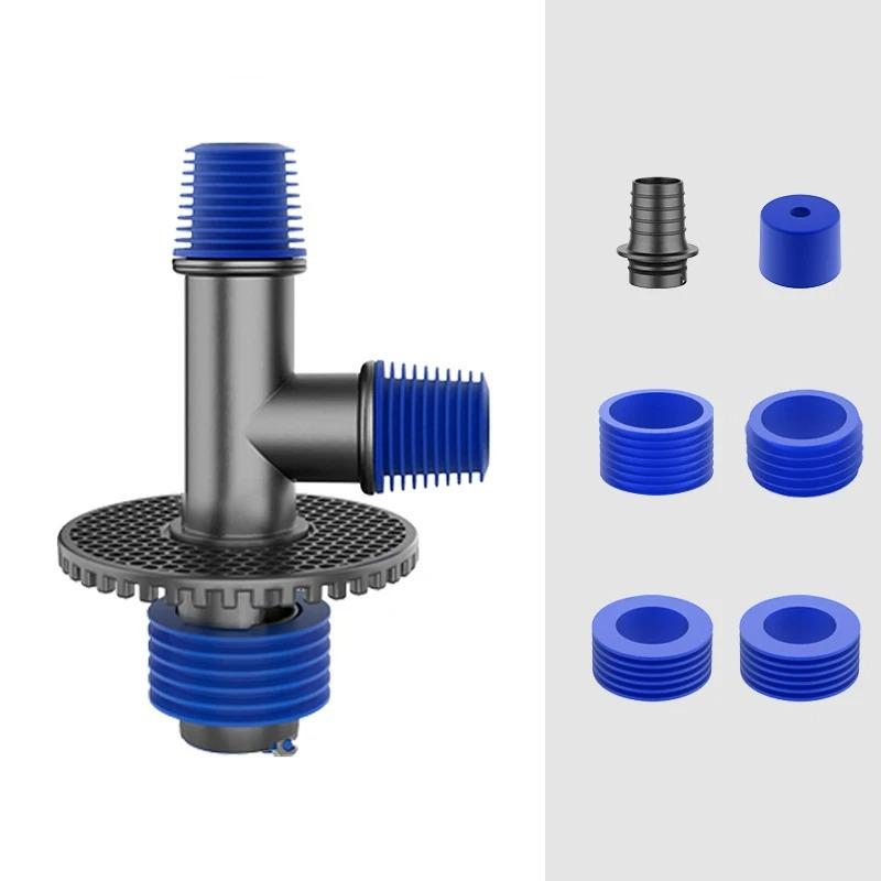 Multi Functional Floor Drain Downcomer Washing Machine Floor Drain Tee Connector Kitchen Sink Drainage Pipe Floor Anti-odour