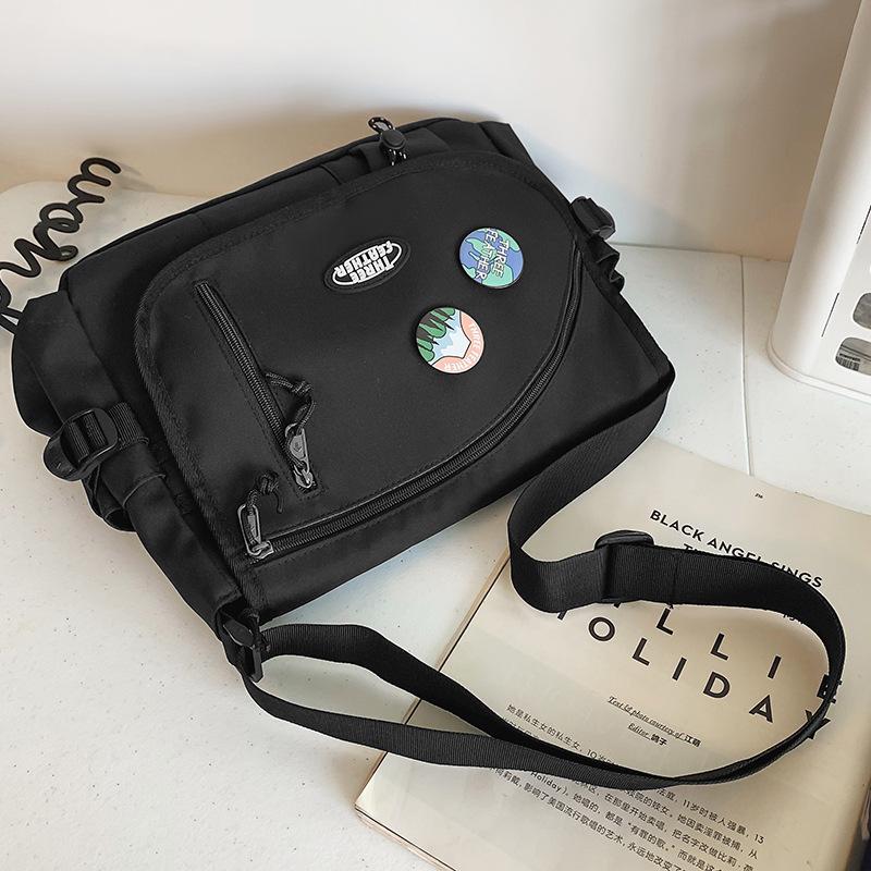 Canvas Bag Women's Large Capacity Postman Bag Women's Male Student One Shoulder Crossbody Bag