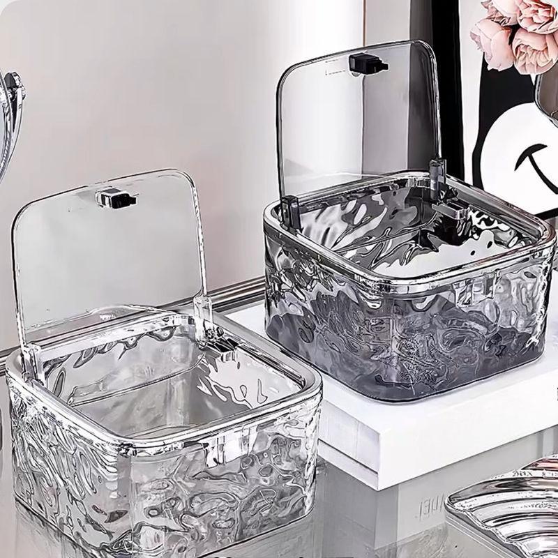 Children Hair Accessories Storage Box Girls Desktop Organizer Transparent Acrylic Box For Hair Clip Hair Bands Barrettes Elastic