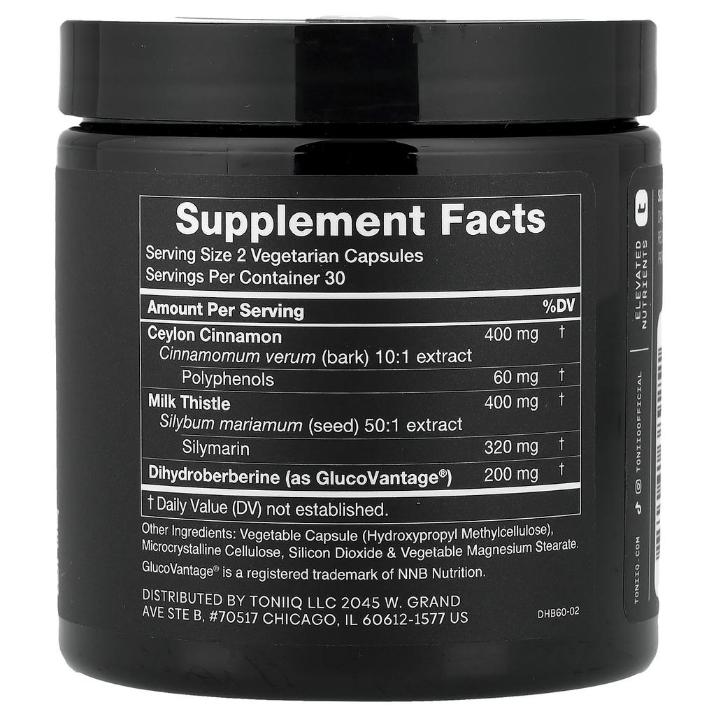 Toniiq, Dehydroberberine 1000, 60 Capsules