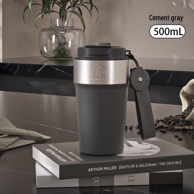 Jili Fa 316SS Vacuum Insulated Coffee Mug with Straw