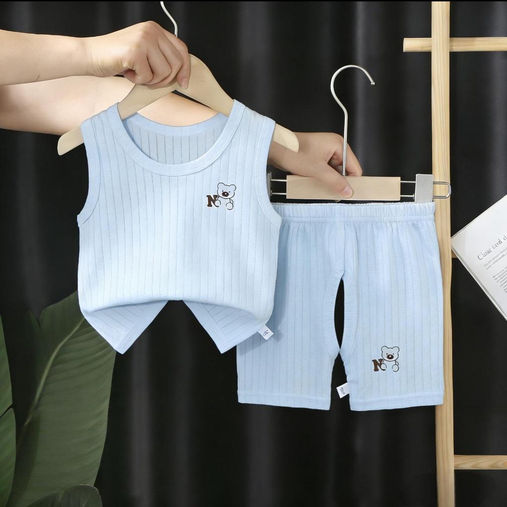 Children's Sleeveless Cotton Vest Set: Class A Camisole for 0-3 Years, Unisex, Belly Protection, Breathable Base Layer