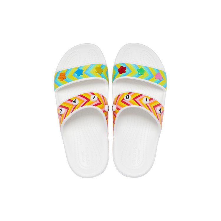 Crocs Classic Sport Clogs Unisex Footwear White Multicolor 206985-94S