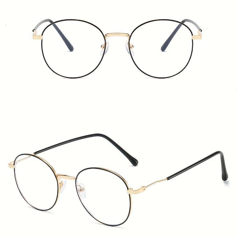 1 Piece of Circular Metal Frame Glasses - Minimalist Full Edge Design Lightweight and Durable