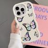 Case for iPhone XR 16 Pro Max 13 8 15 Plus 14 11 12 17 Air Soft Phone Cover Blue Butterfly