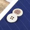 Round Black Button High-End Women'S Clothes Blazer Coat Button Accessories Versatile Sweater Four-Eye Button Men