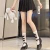 Lolita Women Stockings JK Japanese Style Long Socks Hollow Out Velvet Bow Thigh High Socks Elastic Sweet Kawaii Cute Knee Socks
