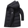 Hooded down jacket men's winter 2025 new men's mid-length middle-aged thickened warm dad outfit loose jacket