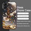 Stylish Eagle Golden Diamond Pattern Tempered Glass Phone Case for OnePlus 13R 12 11 10 9 Nord CE4 3 2 Lite ACE2 ACE3 Pro Cover