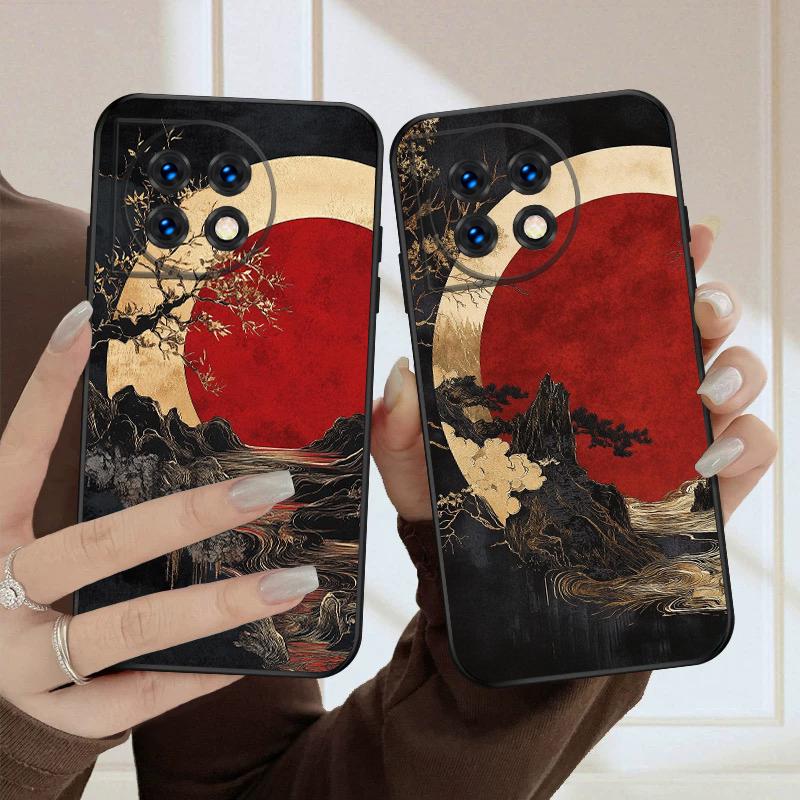 Sunset Black River For Oneplus 8T 9 9R 10 Pro 11 12 13 13R 5G ACE 5 Nord2 4 CE 3 4 Lite N20 SE N200 silicone soft phone case