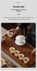 White Porcelain Three-Talent Gaiwan Tea Cup - Pure White Thin-Walled Ceramic Kung Fu Tea Set with Custom Logo