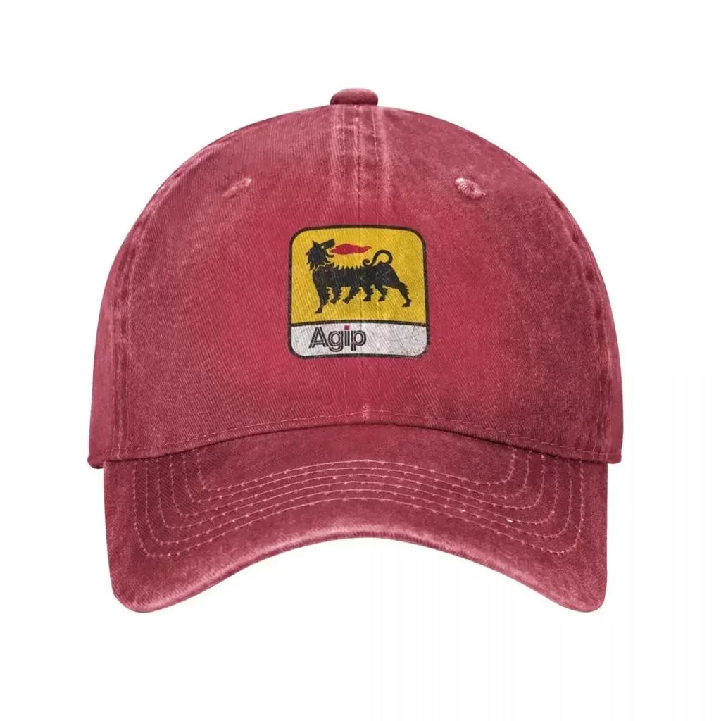 AGIP Oil Company Vintage Italy Baseball Cap Luxury Man Cap Sunscreen Fun Hats Golf Cap Womens Mens