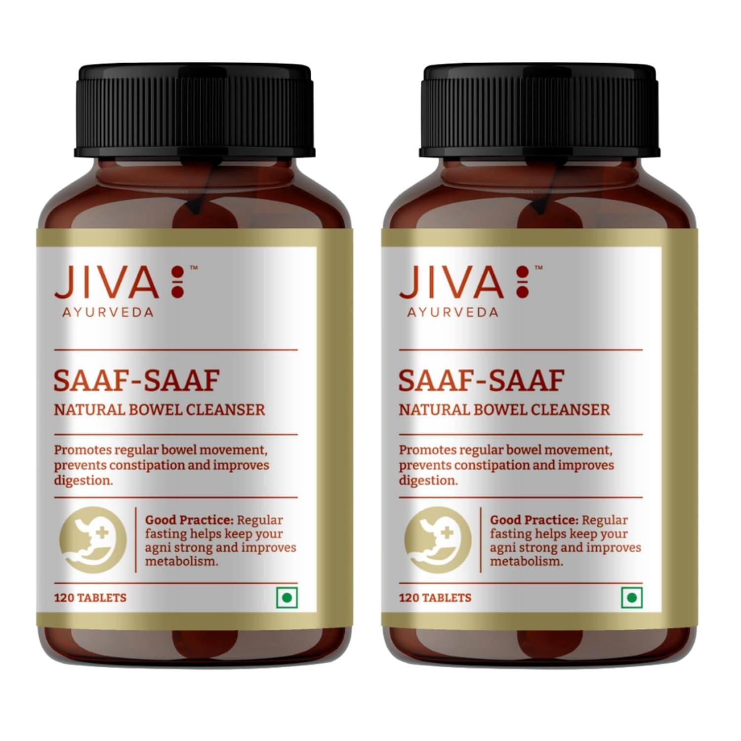 

Jiva Saaf Saaf Tablets 500 Mg Digestive Support Formula For Daily Gut Balance And Gentle Cleansing 120 Tablets X Pack Of 2