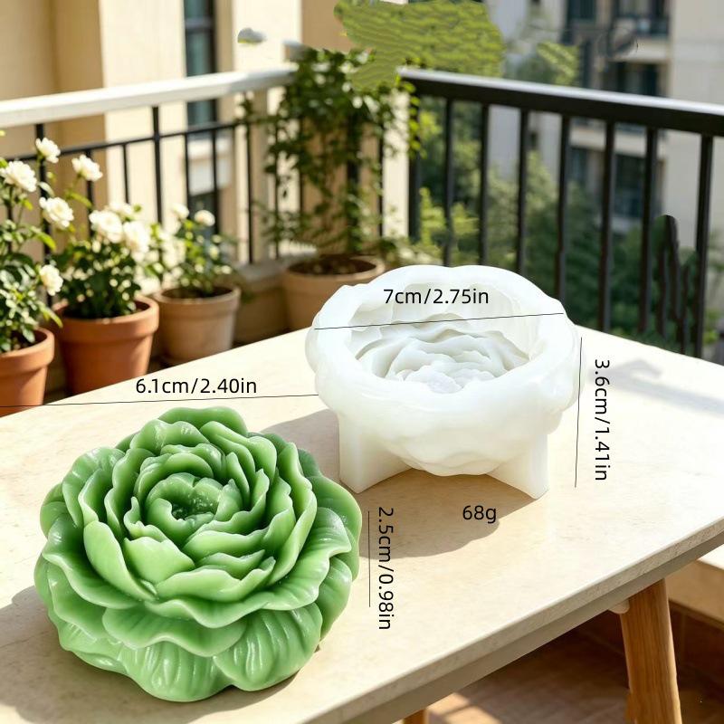 Peony Mousse Cake Silicone Mold for Soap, Candle, Plaster, and Aroma Stone Decorations