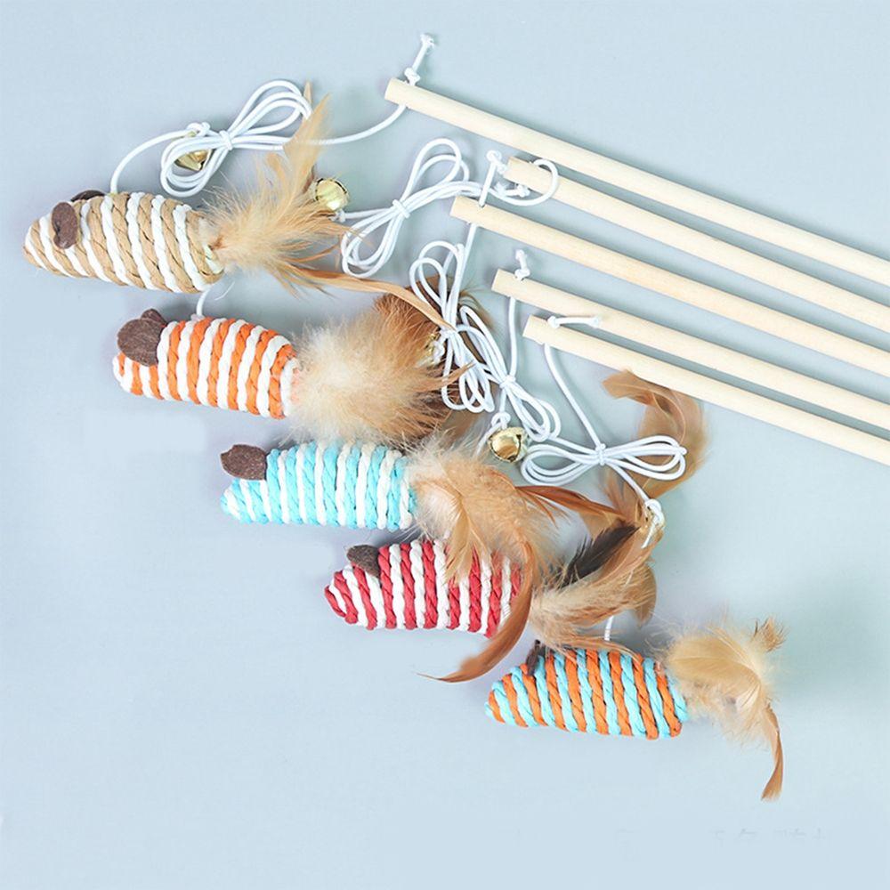 Cat Accessories With Mini Bell Cat Interactive Pet Supplies Teaser Stick Cat Rod Pet Cat Toy