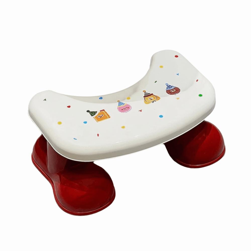 

Portable Cartoon Footrest Toilet Non-Slip Practical Bathroom Step Stool Sturdy Toilet Assistance Step Bathroom Use червоний
