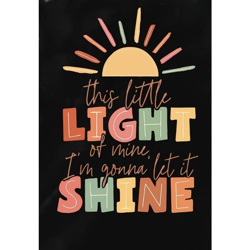 European Size Girls Breathable Short Sleeved Round Neck T Shirt with Colorful Sunny Patterns Comfortable and Casual Style