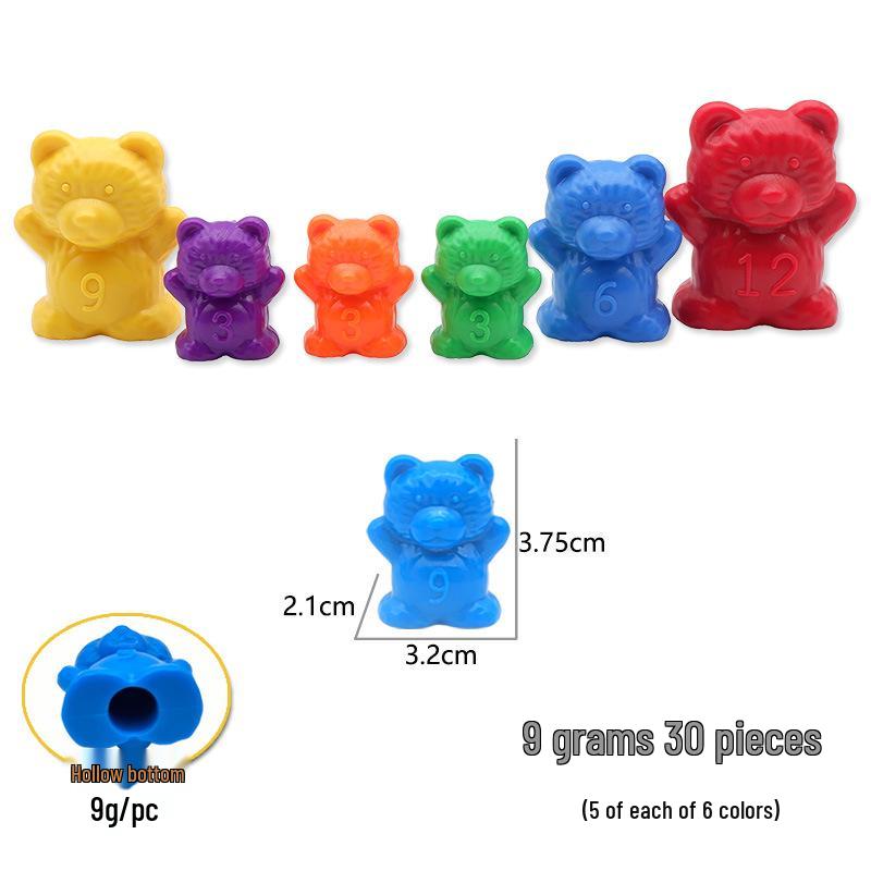 Kleiner Bär Montessori Mathespielzeug: Regenbogen Sortier- & Zählhilfe