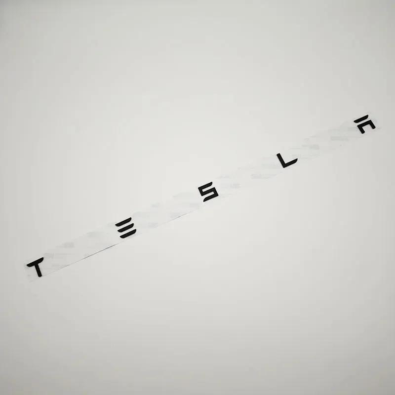 3D ABS Letters Tesla Logo Carbon Chrome Black Red Badge Car Rear Trunk Stickers For Tesla Model 3 Y X S Back Decals Accessories