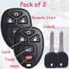 Key Fob Keyless Entry Transponder Ignition Key Fits For 2007-2014 Chevy Traverse Tahoe Suburban / GMC Acadia Yukon / Buick Enclave / Saturn Outlook