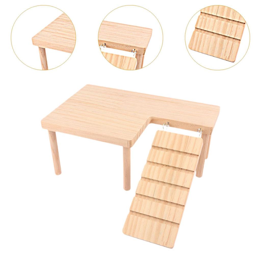 Hamster platforms with Ladder L Shaped Pet Staircase for Mouse Hamster Rat