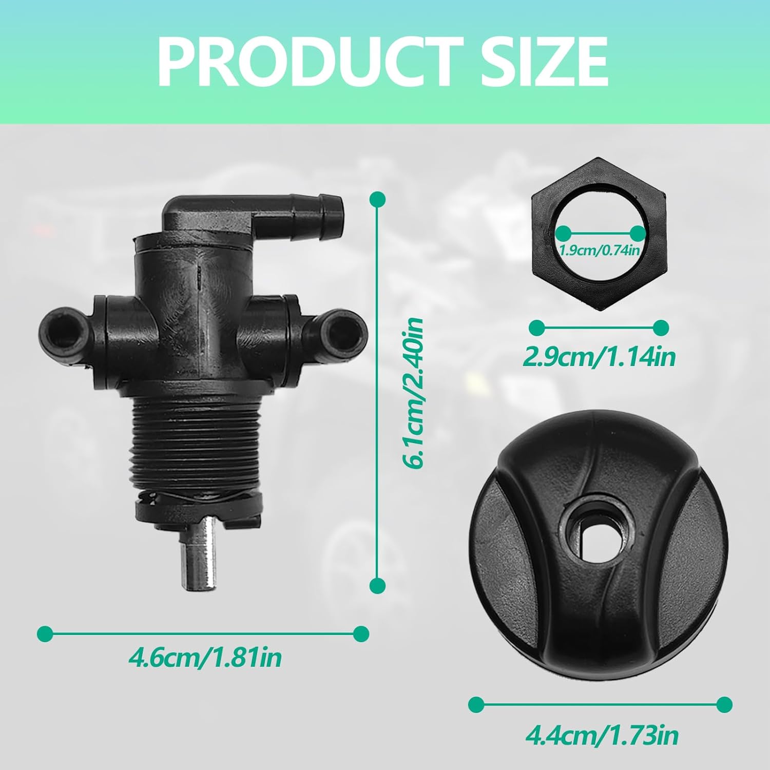 

Fuel Tank Valve Petcock 3 Way Fuel Shut-off Valve Switch Replacement 5432559 For Polaris Twin Magnum Trail Boss 325 330 500 7052161 Sportsman 335 400