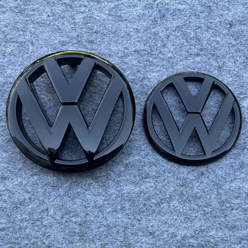 New For VW VOLKSWAGEN New Emblems 2pcs 135mm 110mm Car Front Grill Badge and Rear Trunk Emblem Lid Logo Car Styling Fo