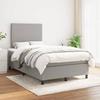 Exclusive House - Bed Slat Base with Mattress Light Grey 120x200cm Fabric