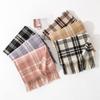 Imitation Cashmere Shawl Scarf High End Autumn and Winter Plaid Versatile Student Scarf Temperament Plaid Korean Fringed Scarf