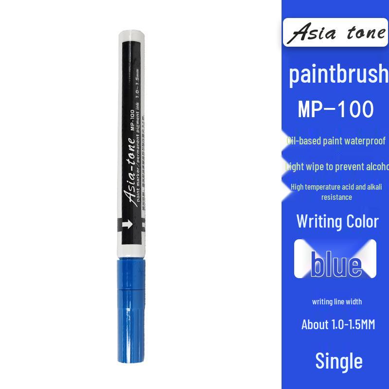 YATONG MP-100/200 Acid, Alkali & Alcohol Resistant 1MM Paint Marker Pen - Black & White Touch-up