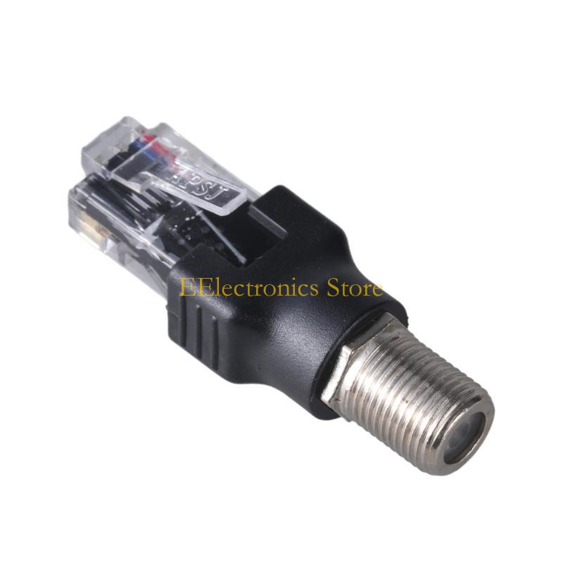 B03C F Female to RJ45 Male Coaxial Barrels Coupler Adapter RJ45 to RF Connectors Converters