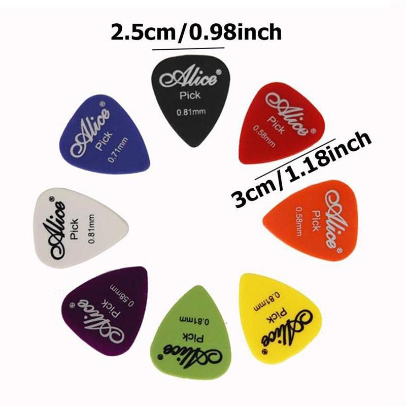5-50Pcs Guitar Picks Guitar Music Instruments Accessories 0.58/0.71/0.81/0.96/1.2/1.5mm Electric Bass Plectrum Mediator Pick TMZ