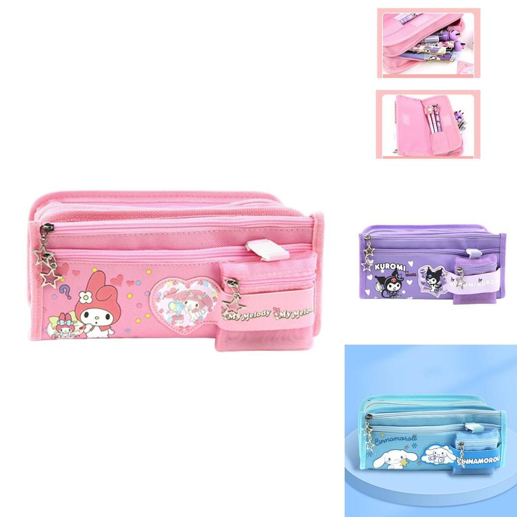 Sanrio Melody Kuromi Canvas Pencil Case Coin Purse For Students